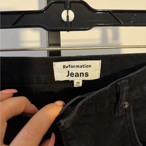 Reformation Black Women’s Jeans Size 29 - Picture 3 of 3